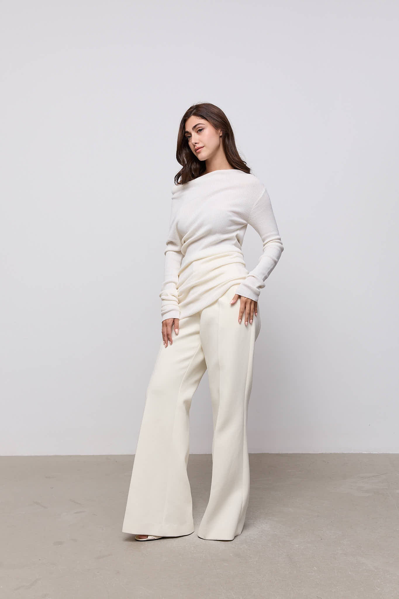 Wool Asymmetric Top
