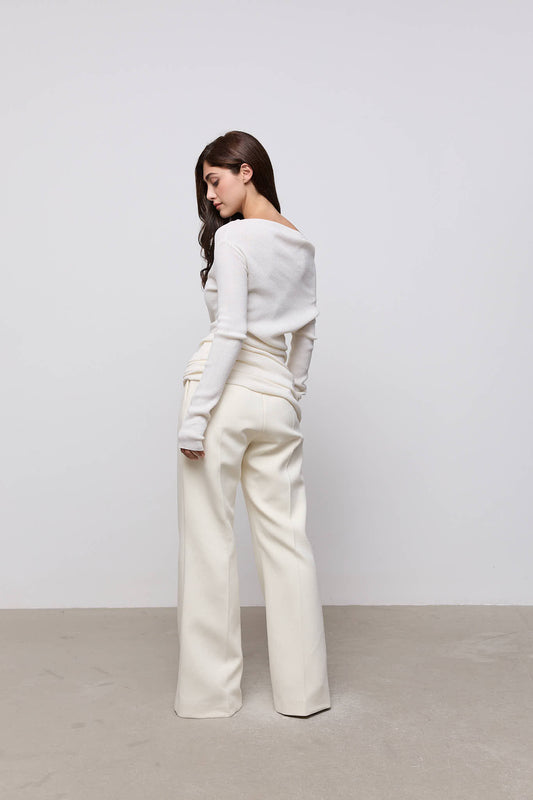 Wool Asymmetric Top