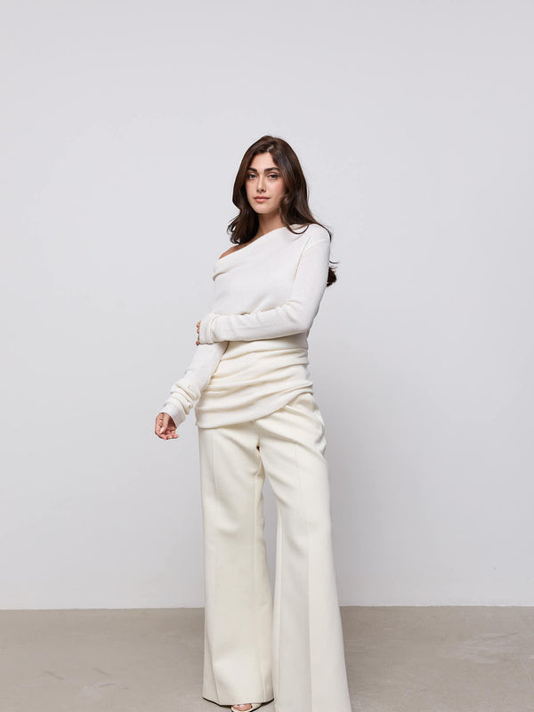 Wool Asymmetric Top