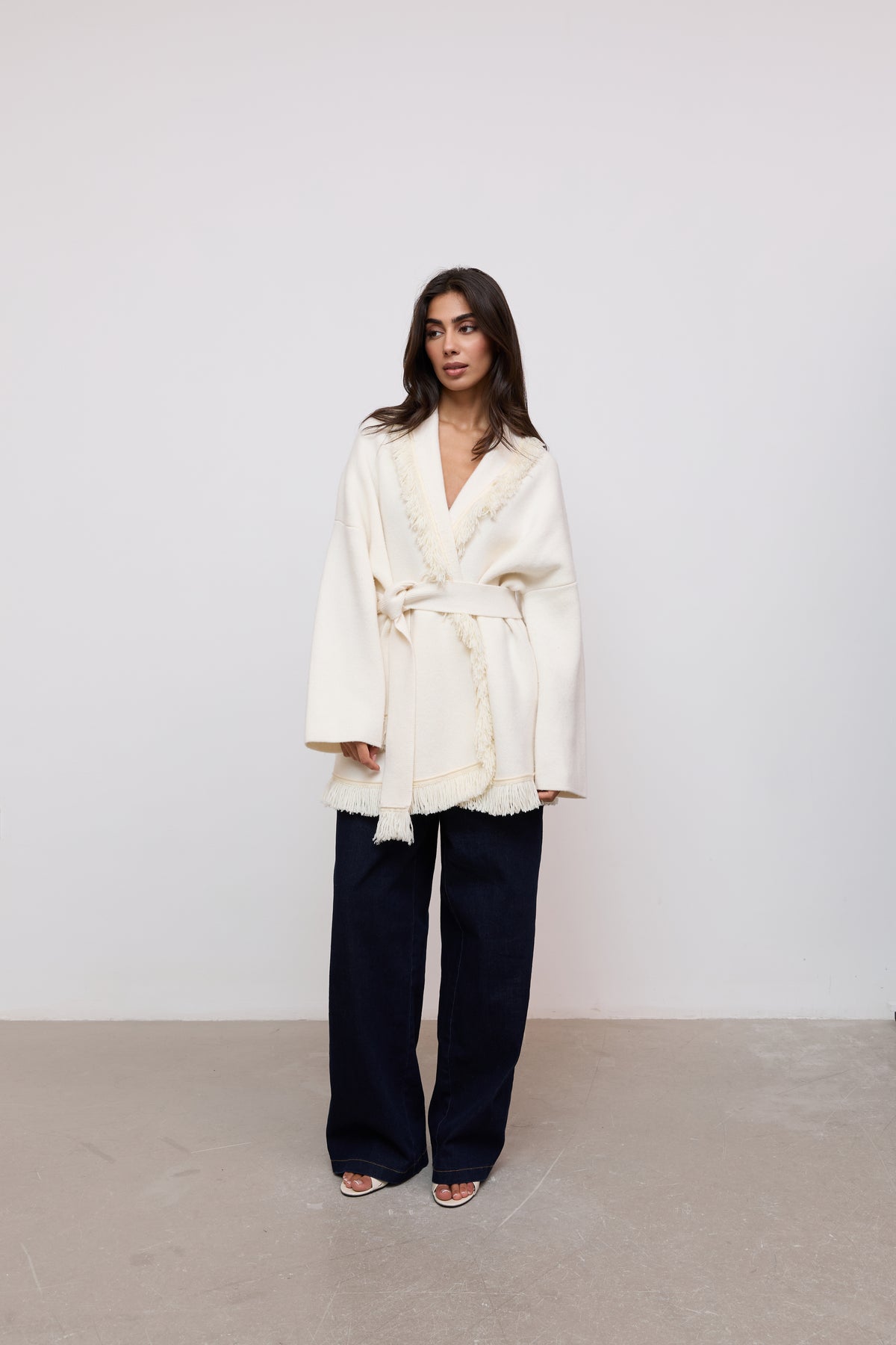 Wool Fringe Cardigan