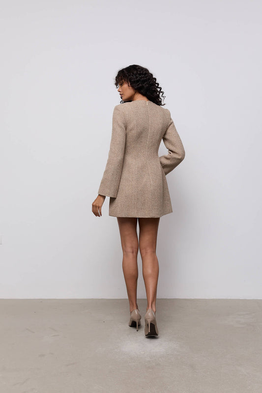 Wool Mix Mini Dress