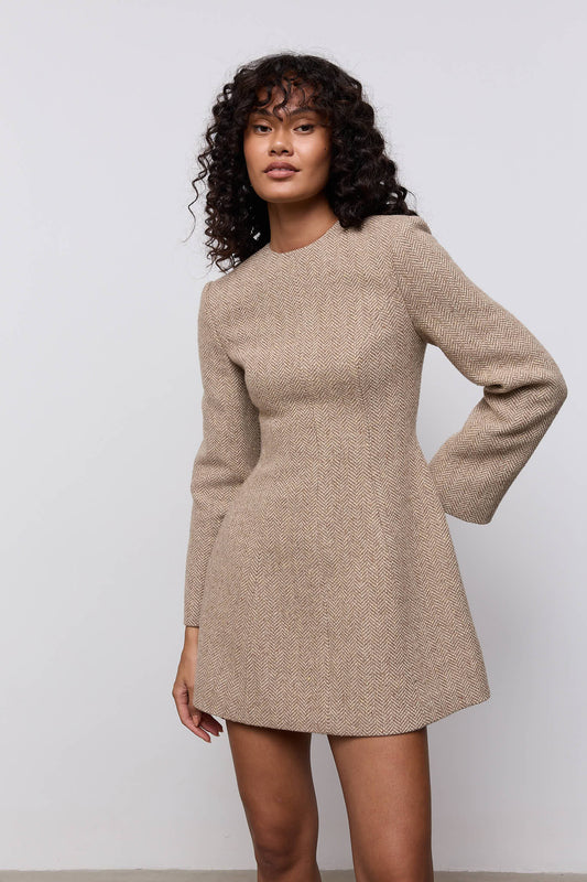 Wool Mix Mini Dress