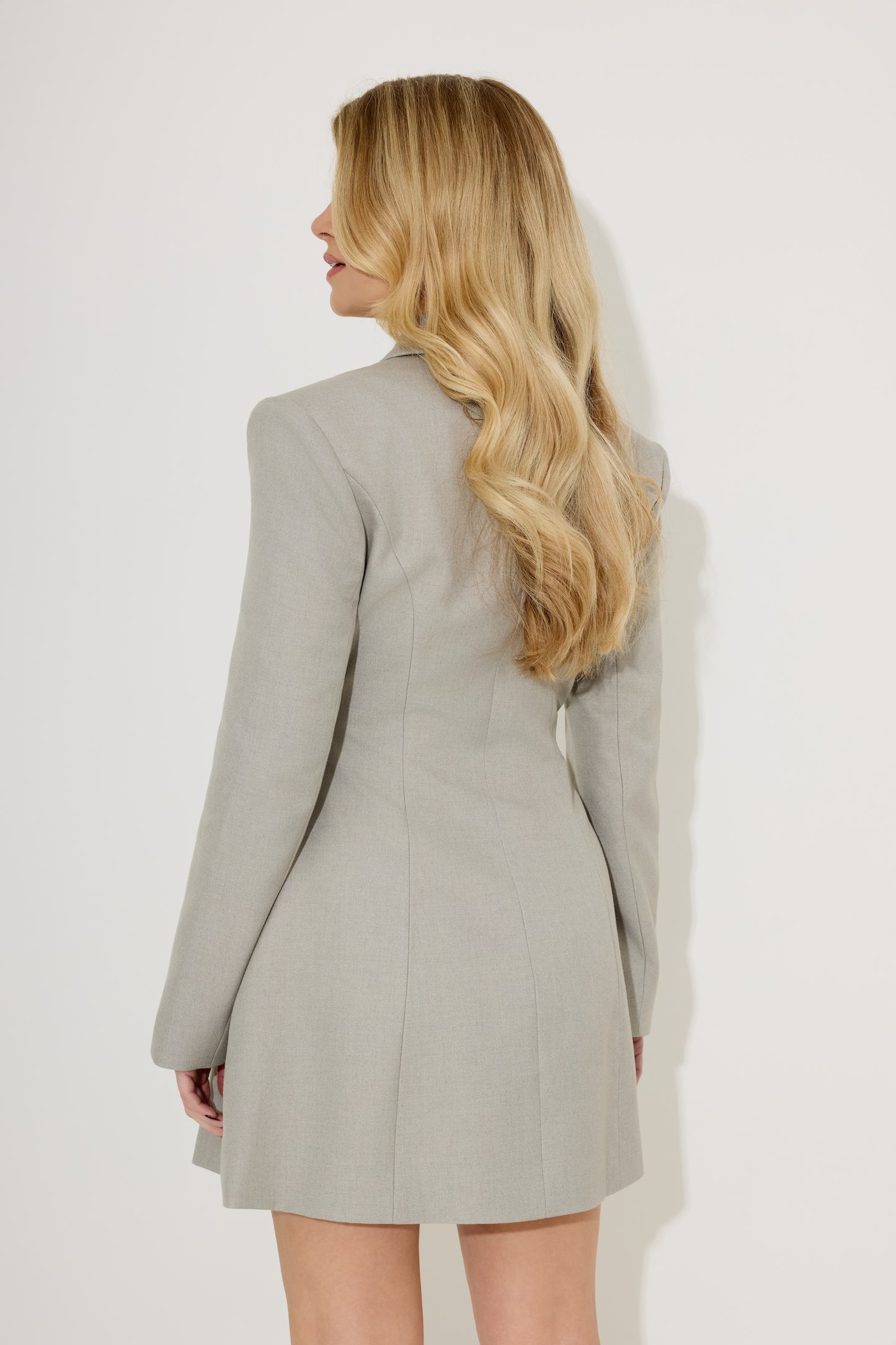 Wool Mix Tailored Blazer Dress