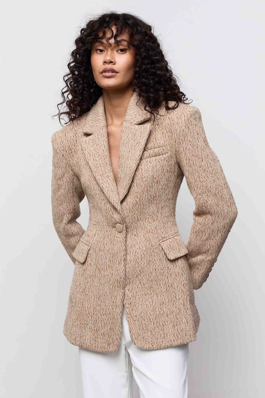 Wool Mix Tweed Blazer