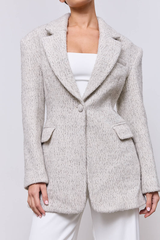 Wool Mix Tweed Blazer