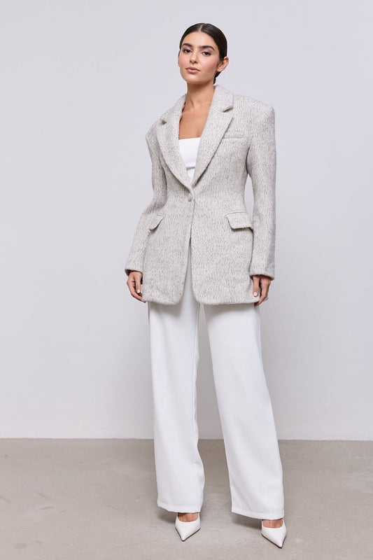Wool Mix Tweed Blazer