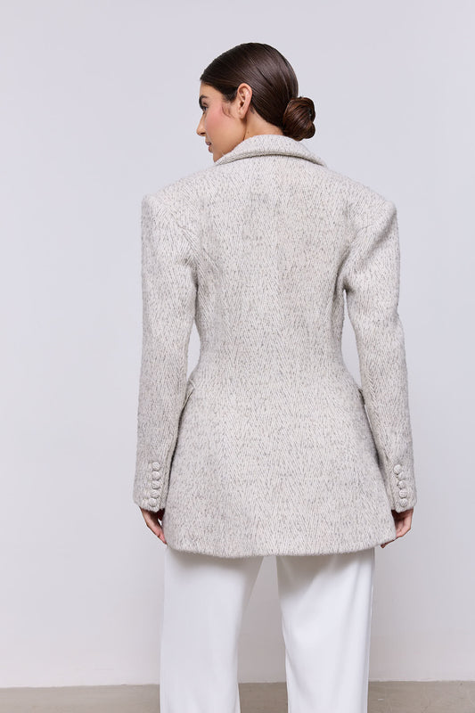 Wool Mix Tweed Blazer