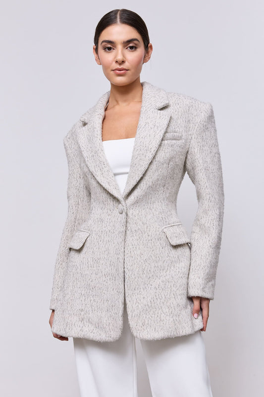 Wool Mix Tweed Blazer