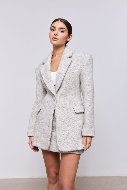 Wool Mix Tweed Blazer