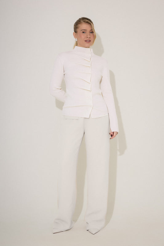 Wool Pleated Top