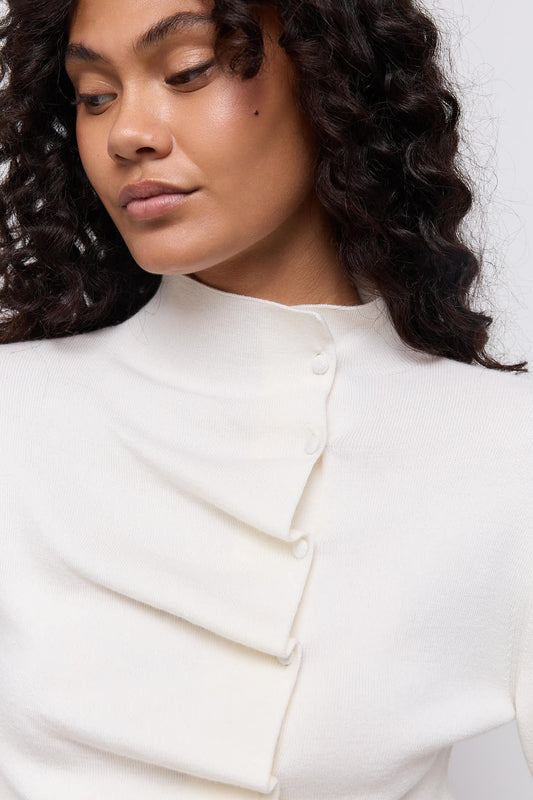 Wool Pleated Top