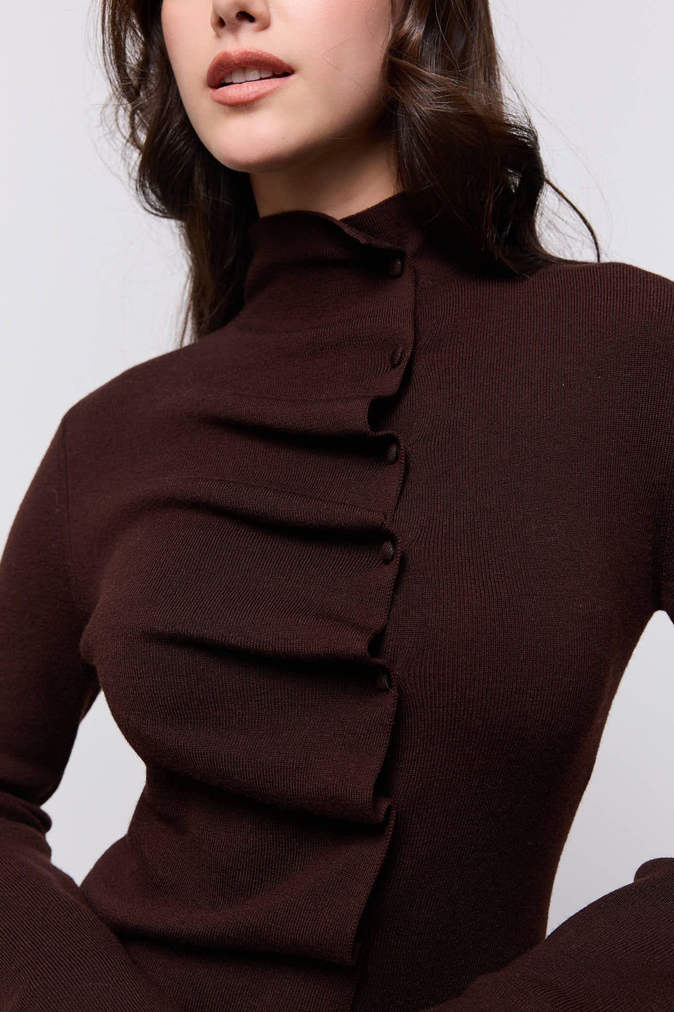 Wool Pleated Top