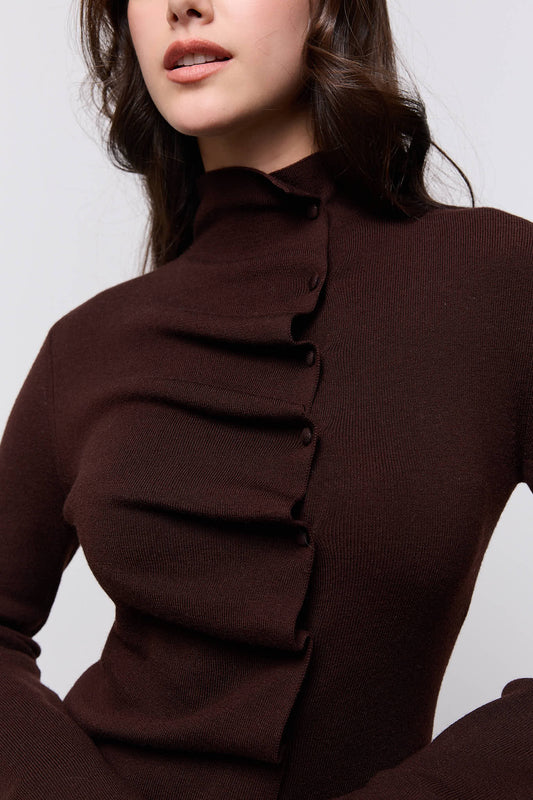 Wool Pleated Top