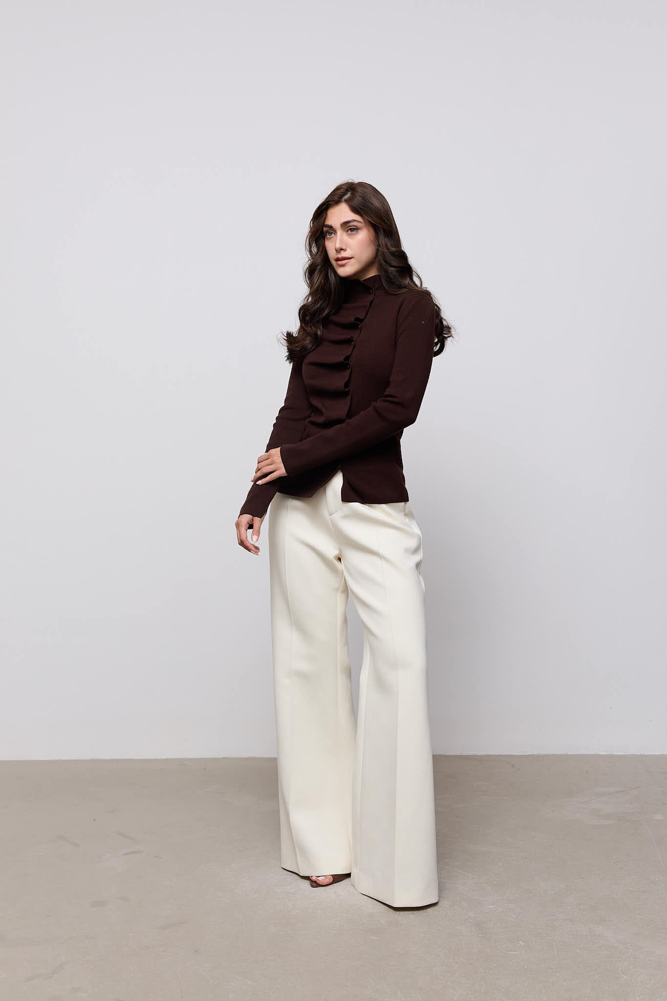 Wool Pleated Top