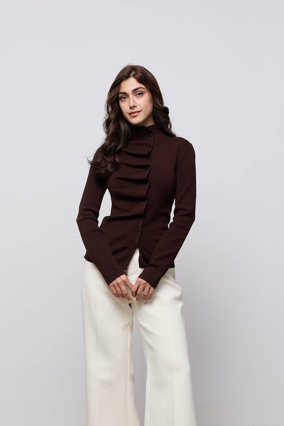 Wool Pleated Top