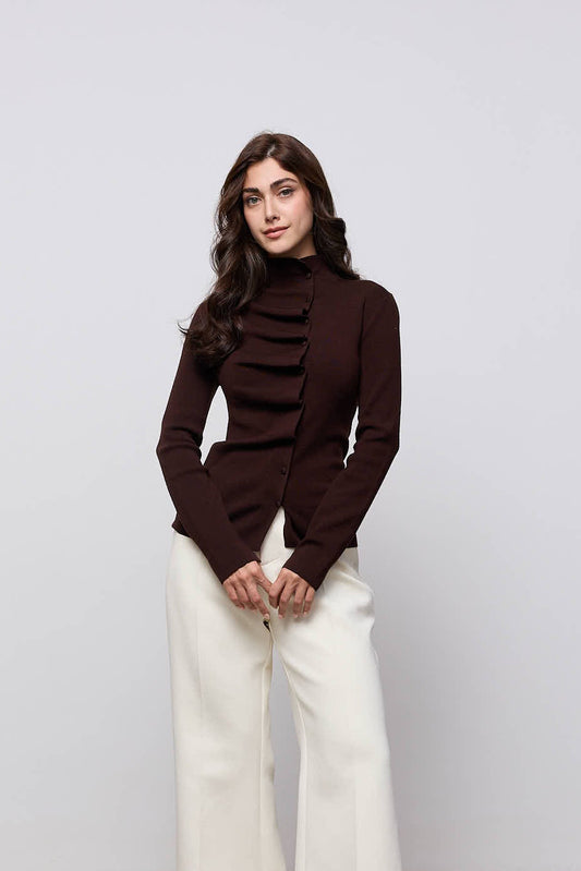 Wool Pleated Top