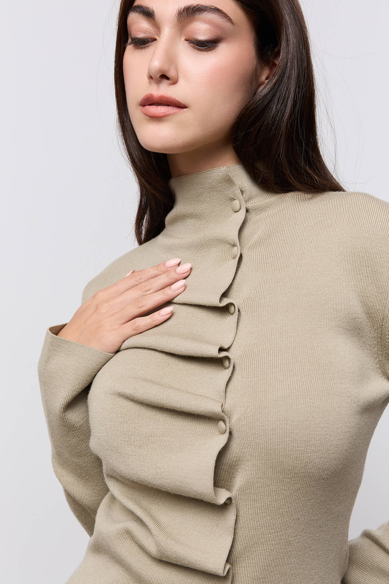 Wool Pleated Top