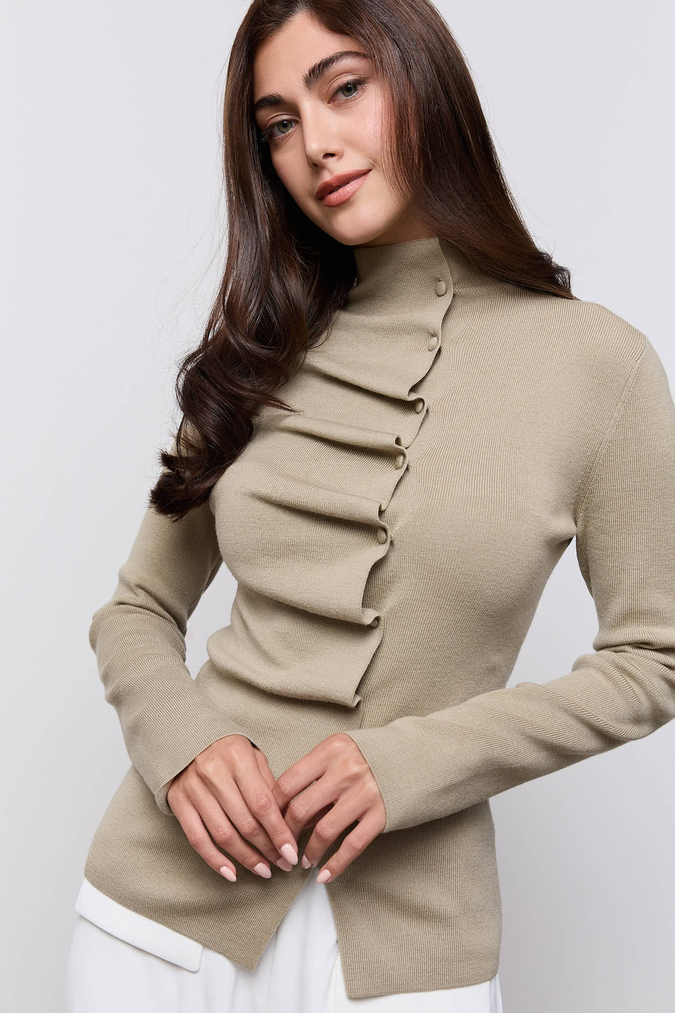 Wool Pleated Top