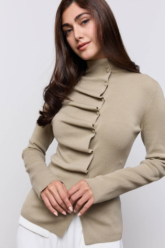 Wool Pleated Top
