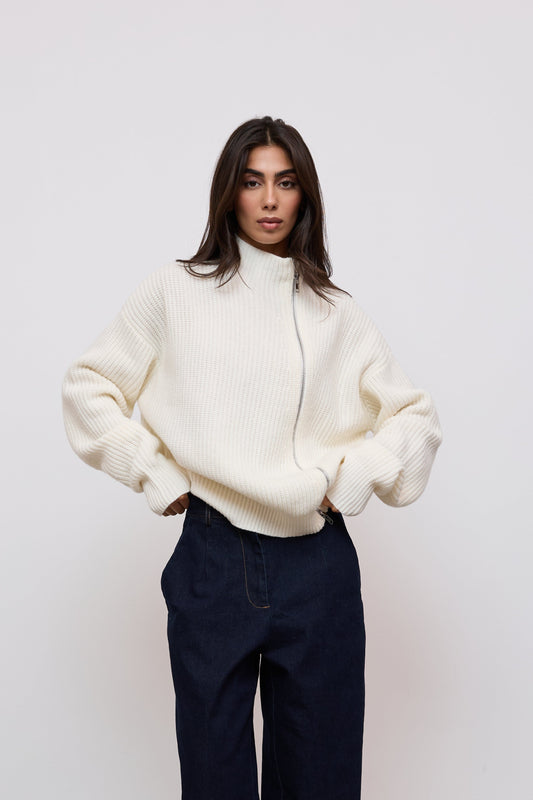 Wool Zip Jumper