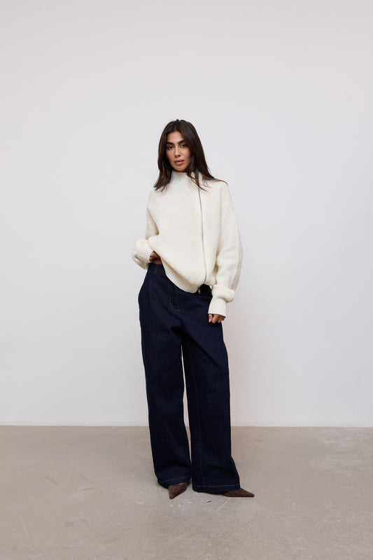 Wool Zip Jumper