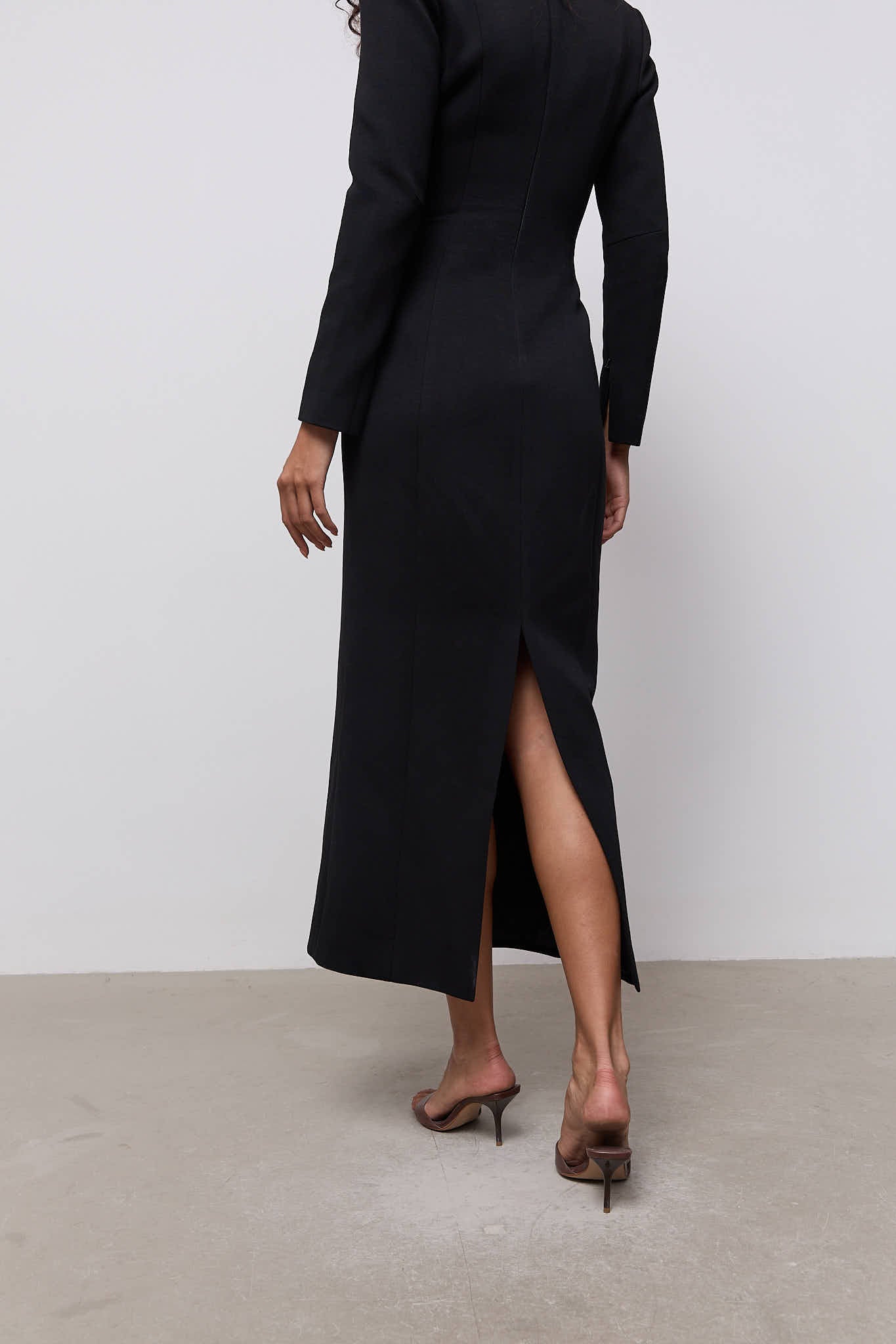 Zip Detail Midi Dress