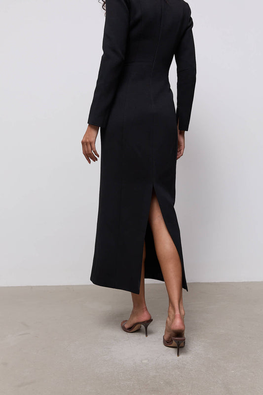 Zip Detail Midi Dress