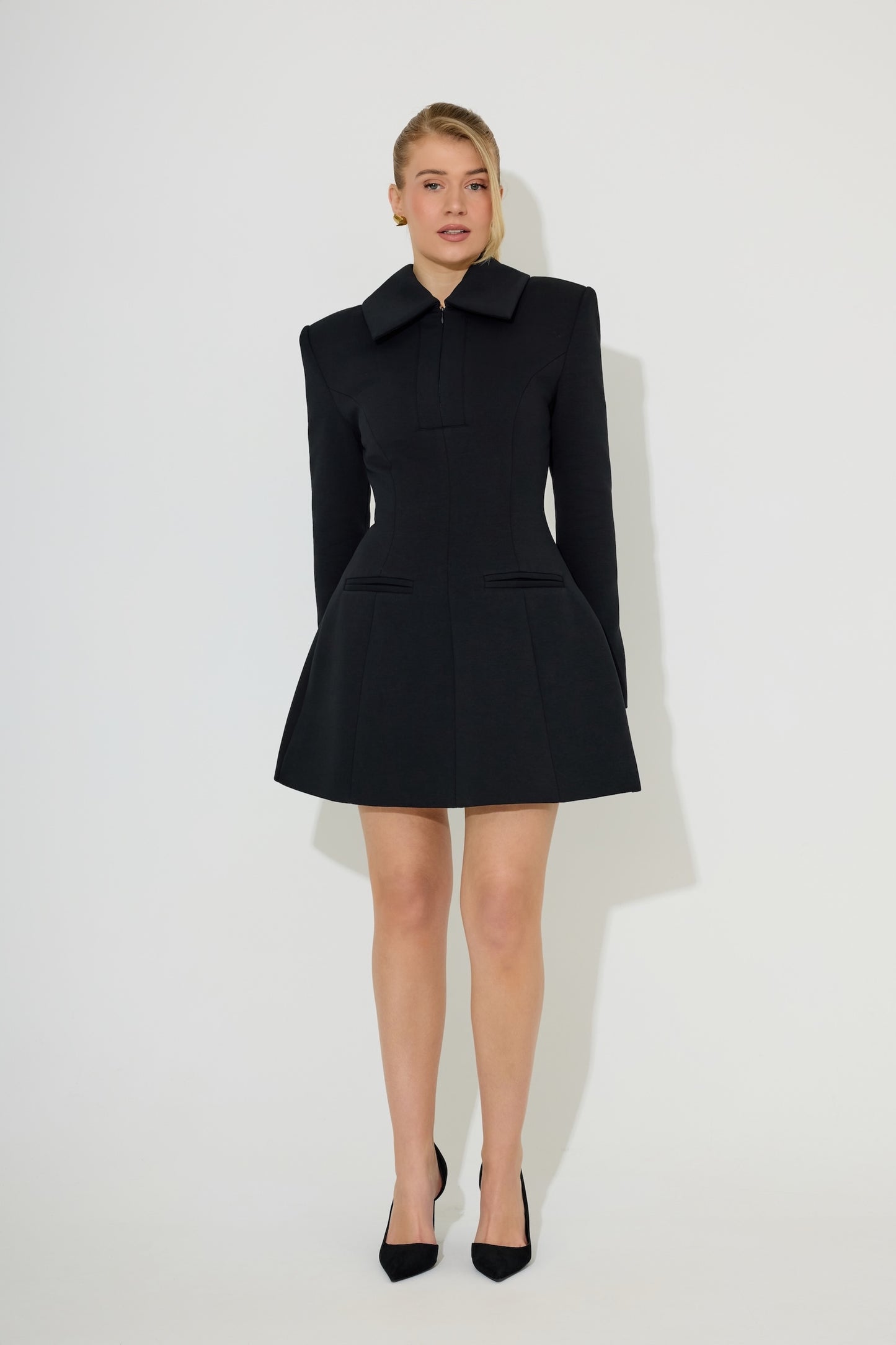 Zip Detail Mini Dress