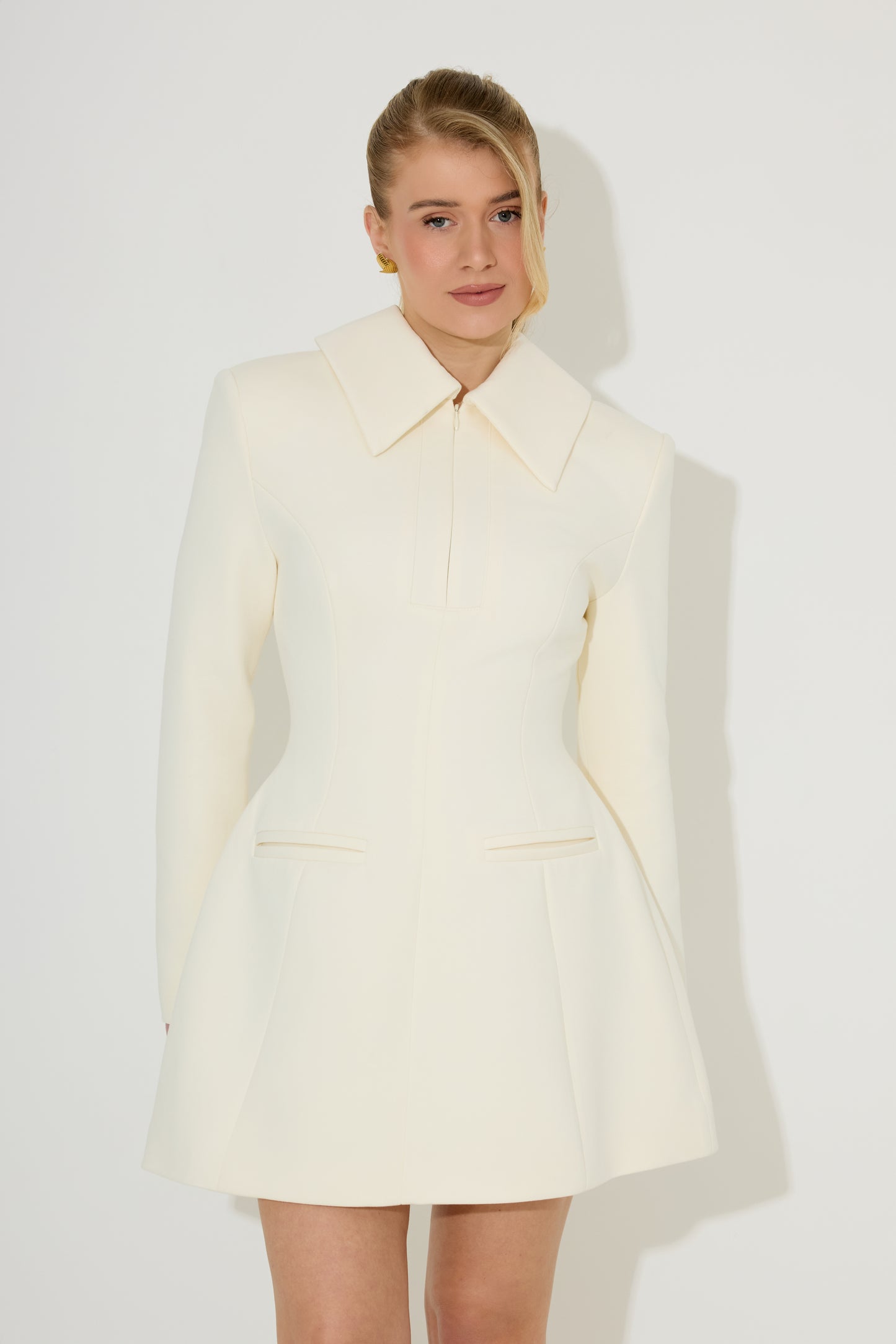 Zip Detail Mini Dress