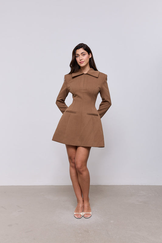 Zip Detail Mini Dress