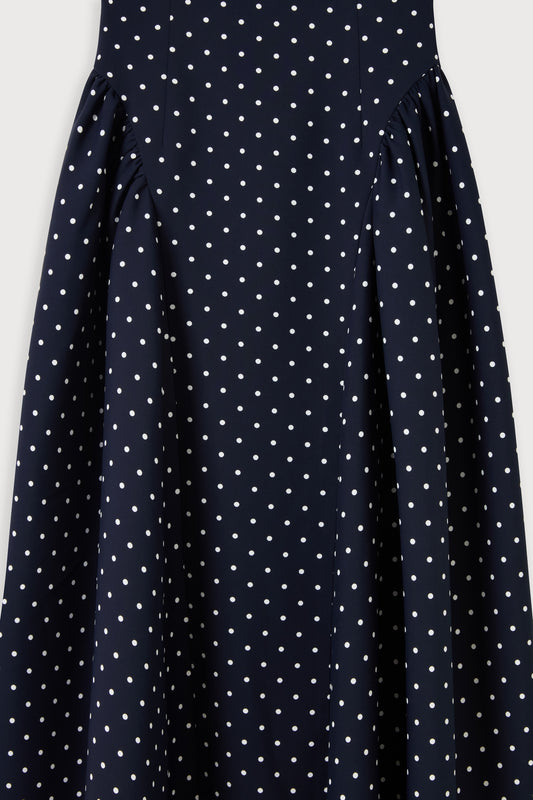 Cap Sleeve Gathered Midi Dress