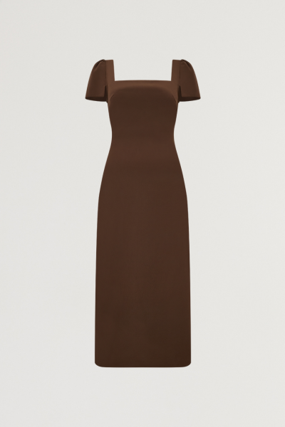 Square Neck Slip Midi Dress