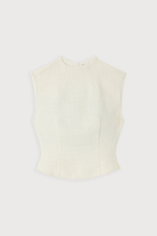 Bouclé Sleeveless Top