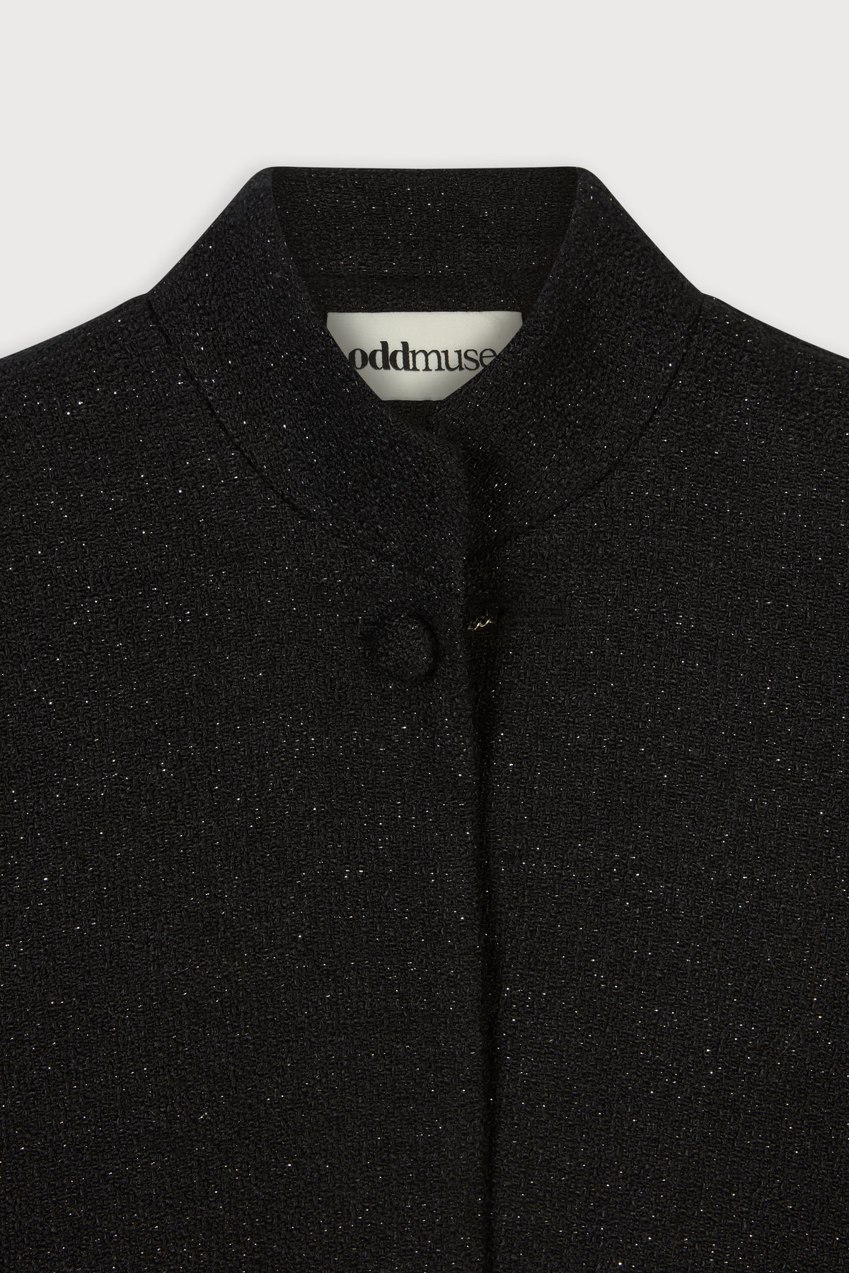 Collarless Tweed Jacket