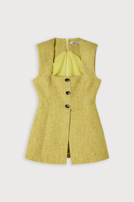 Cotton Mix Bouclé Waistcoat