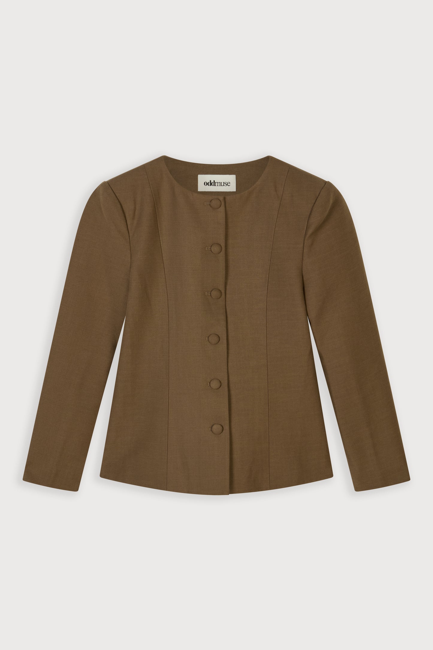 Cotton Mix Button Jacket