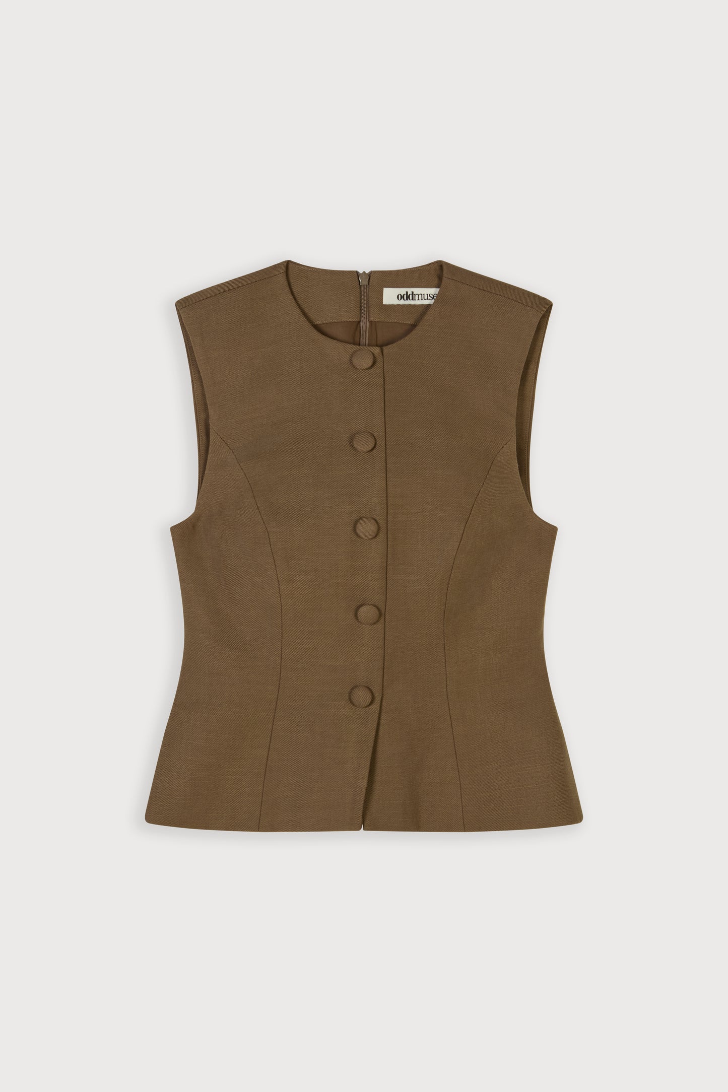 Cotton Mix Button Waistcoat
