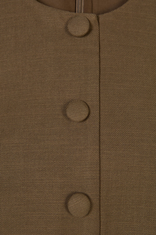 Cotton Mix Button Jacket