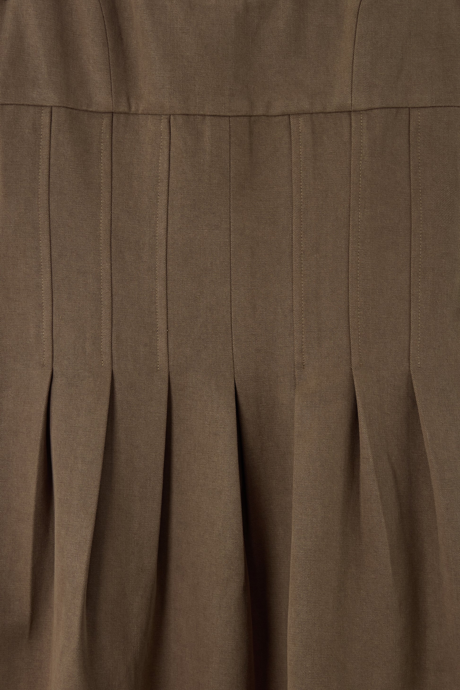 Cotton Mix Cinched Midi Dress