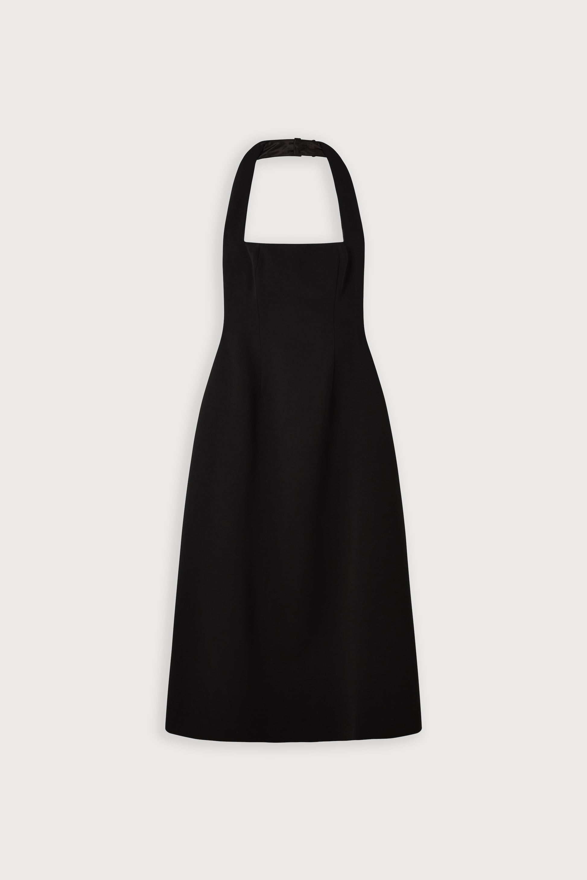Cotton Mix Halter Midi Dress