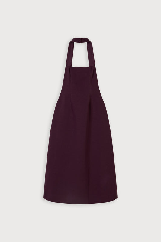Cotton Mix Halter Midi Dress