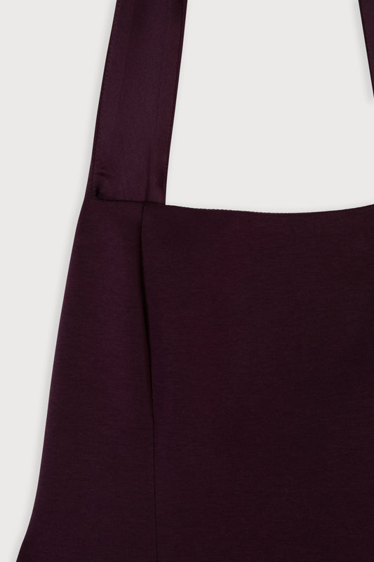 Cotton Mix Halter Midi Dress