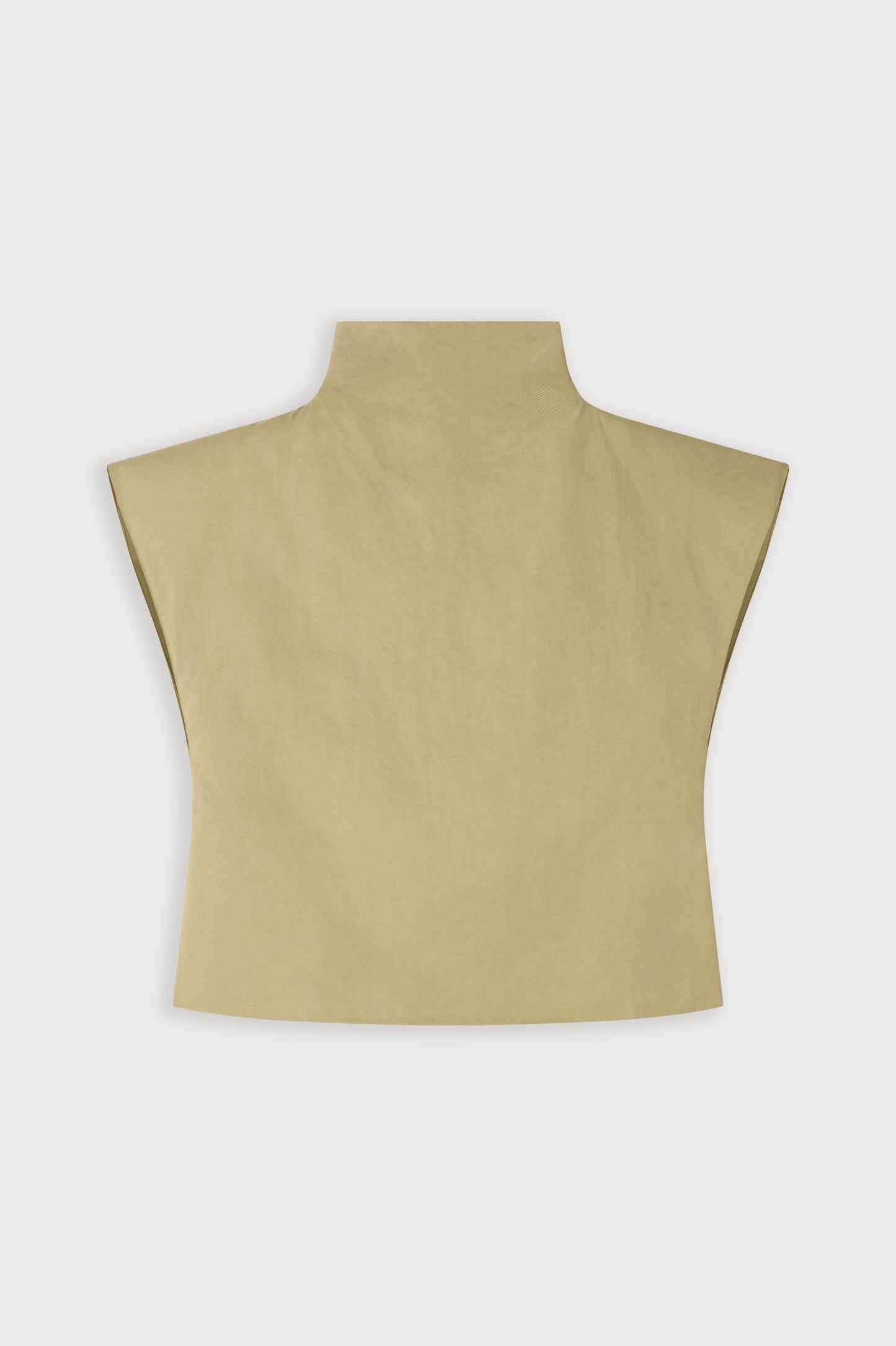 Cotton Mix High Neck Top