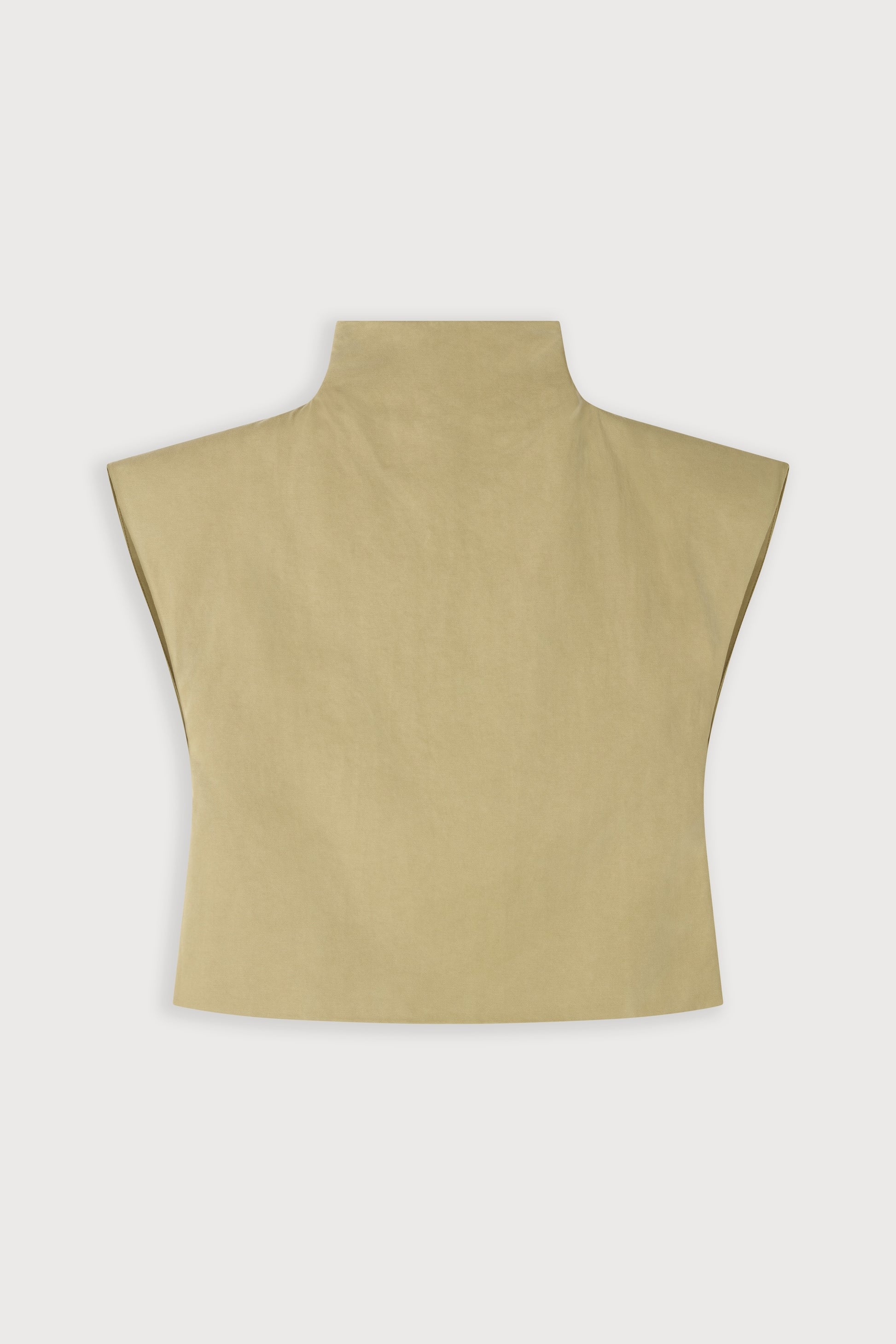 Cotton Mix High Neck Top