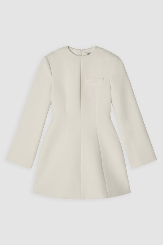 Cotton Mix Long Sleeve Mini Dress