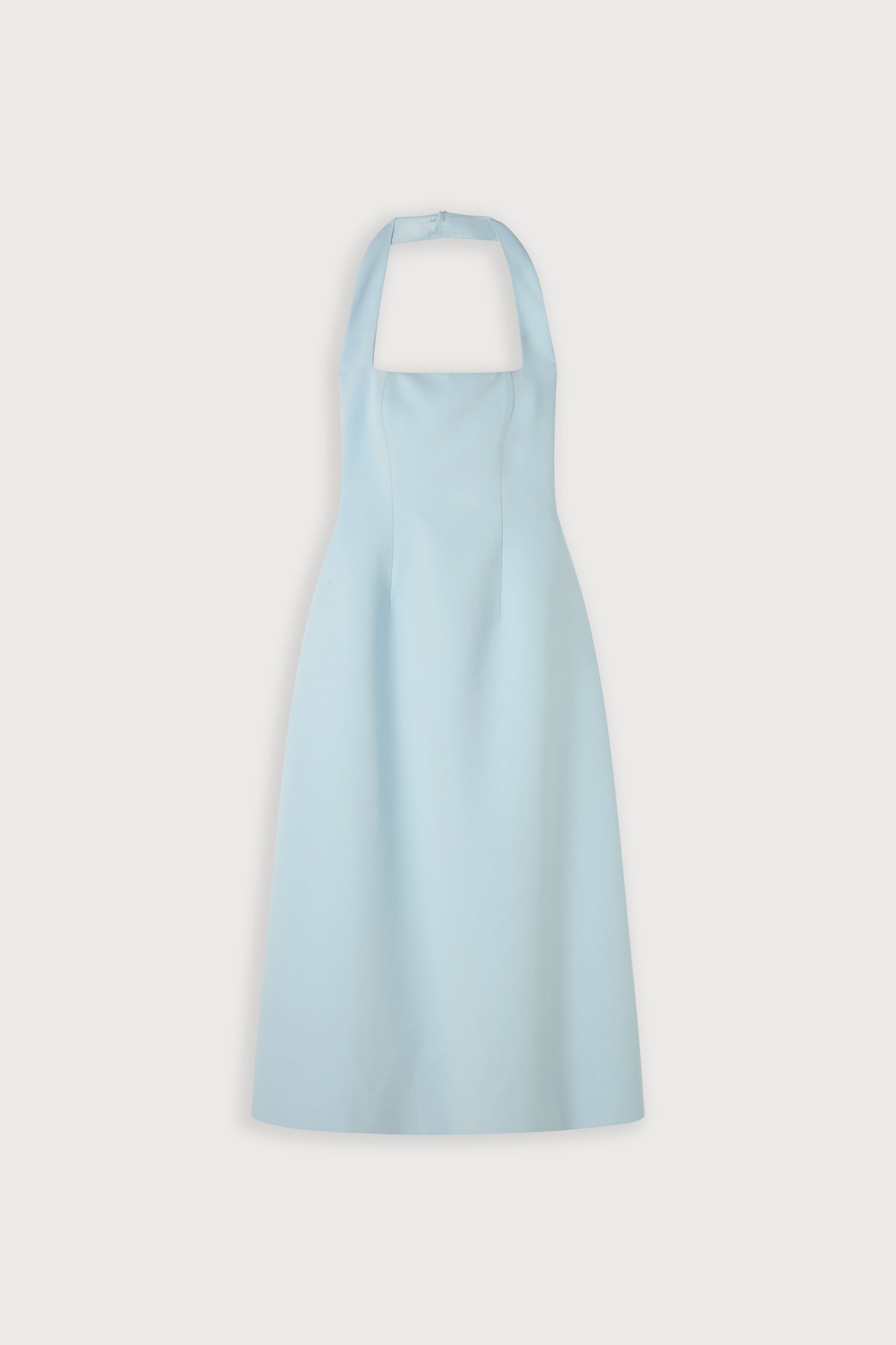 Cotton Mix Halter Midi Dress