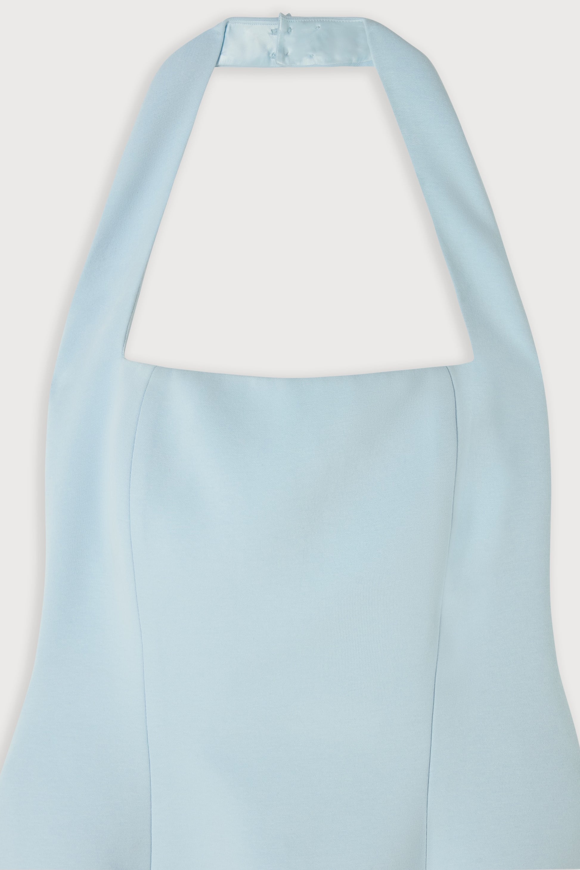 Cotton Mix Halter Midi Dress