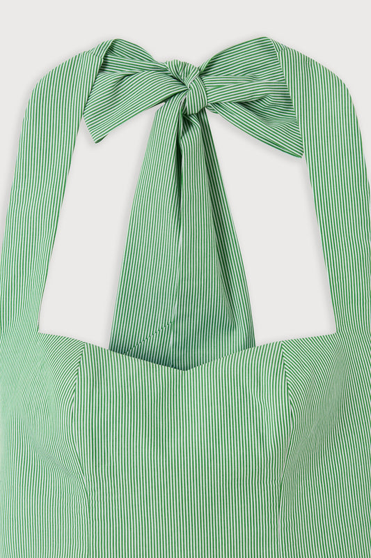 Cotton Pinstripe Mini Dress
