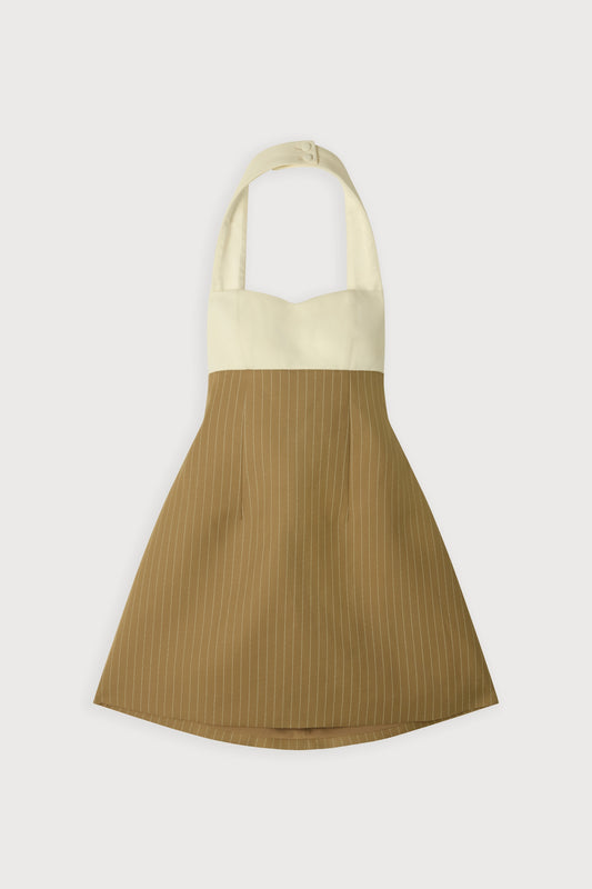 Cotton Mix Pinstripe Mini Dress