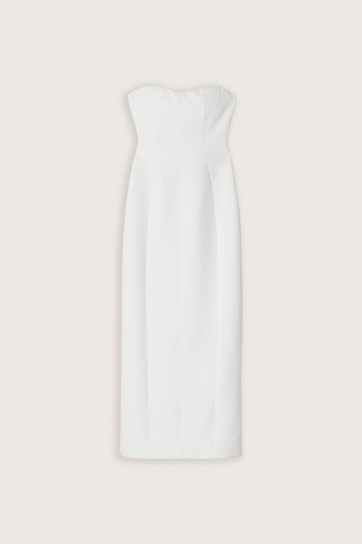 Cotton Mix Strapless Maxi Dress
